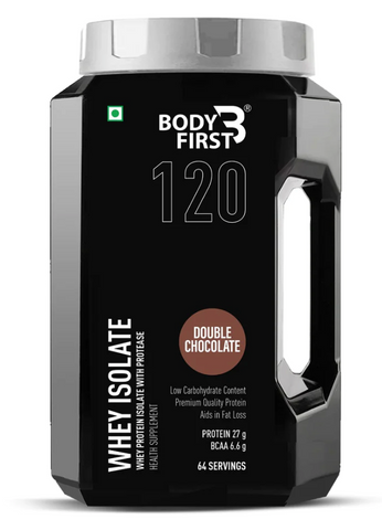 BodyFirst Whey Protein Isolate with Protease | Double Chocolate, 2KG